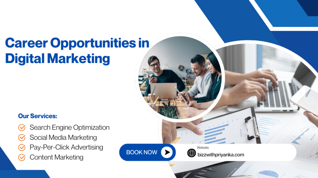 career opportunities in Digital Marketing